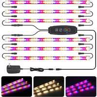 Led Grow Lights Strips For Indoor Plants, 3 Working Modes & 10 Dimmable Levels Plant Lights With Auto Cycle Timer 3/9/12Hrs, 36W Full Spectrum Diy Growing Lamps For Seedings Hydroponics, 6 Strips