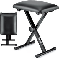 Cahaya Keyboard Bench X-Style Height Adjustable 16.3-19.6In Padded Cushion Piano Stool Bench Keyboard Chair For Keyboards Piano Cy0257