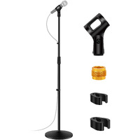 Innogear Mic Stand, Microphone Stand Universal Boom Mic Stand Detachable Mic Stands With Weighted Round Base, Height Adjustable From 34"" To 60"" For Blue Snowball Blue Yeti Shure Sm58 Samson Q2U