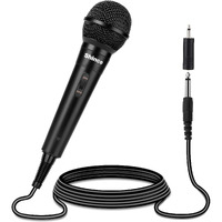 Shinco Handheld Wired Microphone, Cardioid Dynamic Vocal Mic With 13Ft Cable And On/Off Switch, Ideally Suited For Speakers, Karaoke Singing Machine, Amp, Mixer