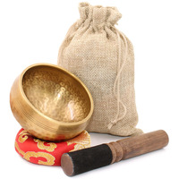 Tibetan Singing Bowls Set, Singing Bowls, Meditation Sound Bowl Handcrafted In Nepal, For Yoga, Meditation, Mindfulness, Healing & Chakra Balancing