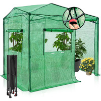 Eagle Peak 8X6 Portable Walk-In Greenhouse, Pop-Up Indoor Outdoor Garden Green House, Zippered Door And Window, Pe Cover, Green