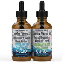 Crystal Clear Chlorine Dioxide With Citric Acid 4Oz Solution Kit (2 Bottles)