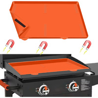 22"" Griddle Mat Silicone For Blackstone, Magnetic Protective Cover Mats Blackstone Griddle Top Covers For Blackstone Protector Outdoor-Orange
