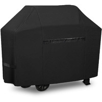 Icover Grill Cover- 82 Inch 600D Heavy-Duty Water Proof Patio Outdoor Black Canvas Oversize Bbq Barbecue Smoker Grill Cover G21607 For Weber Char-Broil Brinkmann Holland Napoleon Jennair