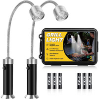 Barbecue Grill Lights, Stocking Stuffers Christmas Gifts For Men Dad Adults Husband, Bbq Grill Accessories For Outdoor Grill Grilling Gifts For Men, Magnetic Base, Super Bright Led, Pack Of 2