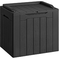 Devoko 30 Gallon Resin Deck Box Outdoor Indoor Waterproof Storage Box For Patio Pool Accessories Storage For Toys Cushion Garden Tools (30 Gallon, Black)