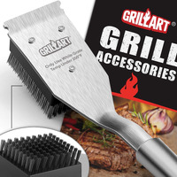 Grillart Grill Brush And Scraper, Wire Bbq Grill Brush For Outdoor Grill, 16.5    Grill Cleaning Brush Bbq Grill Accessories, Safe Grill Cleaner Brush-Ideal Gift For Men/Dad Bbq Brush For Grill Cleaning