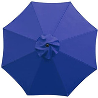 Sunnyglade 9Ft Patio Umbrella Replacement Canopy Market Umbrella Top Outdoor Umbrella Canopy With 8 Ribs (Navy Blue)