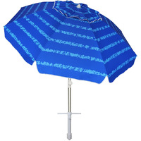 Ammsun Beach Umbrellas For Sand Heavy Duty Wind Portable, 6.5 Ft Beach Umbrella With Sand Anchor & Uv Protection, Carry Bag For Outdoor Patio Garden Outdoor, Blue