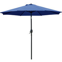 Sunnyglade 9 ' Patio Umbrella Outdoor Table Umbrella With 8 Sturdy Ribs (Navy Blue)