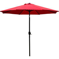 Sunnyglade 9' Patio Umbrella Outdoor Table Umbrella With 8 Sturdy Ribs (Red)