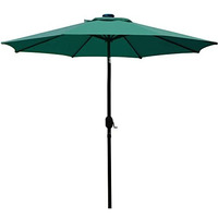 Sunnyglade 9' Patio Umbrella Outdoor Table Umbrella With 8 Sturdy Ribs (Dark Green)