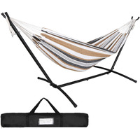 Super Deal Portable 2 Person Hammock With 9Ft Hammock Stand, 620 Lbs Capacity Adjustable Hammock Bed With Space Saving Carrying Case Included For Camping Garden Backyard Patio Indoor Outdoor