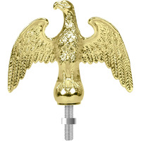 Nq Gold Flag Pole Eagle Topper Ornament, Aluminum Alloy Eagle Finial For 20'/25'/30' Telescopic/Sectional Flagpole.(Gold,7Inch)