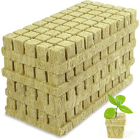 Skinnybunny Rockwool Cubes 1 Inch, Rock Wool Planting Cubes With Holes, Rockwool Cubes For Hydroponics, Perfect For Soilless Culture And Transplanting, 4 Sheets Of 200 Cubes