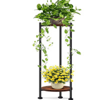 Lilybud--Lily Plant Stand Indoor Outdoor, 30'' Tall Plant Stands For Indoor Plants, Heavy Duty Indoor Plant Stands, 2 Tier Flower Stand For Living Room, Balcony, Deck