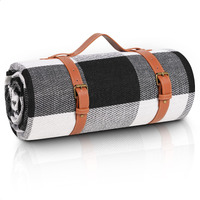Sapsisel 80X 80 Picnic Blanket Extra Large, Waterproof And Foldable Beach Blanket, 3-Layer Outdoor Blanket For 6 To 8 Adults, For Camping, Park, Beach, Grass, Indoors