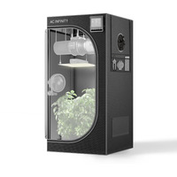 Ac Infinity Cloudlab 422 Advance Grow Tent, 24X24X48 Thickest 1 In. Poles, Highest Density 2000D Diamond Mylar Canvas, 2X2 For Hydroponics Indoor Growing