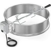 Only Fire Stainless Steel Rotisserie Ring Kit For Weber 22 Inch Charcoal Kettle And Other Similar Grills