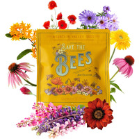 Package Of 80,000 Wildflower Seeds - Save The Bees Wild Flower Seeds Collection - 19 Varieties Of Pure Non-Gmo Flower Seeds For Planting Including Milkweed, Poppy, And Lupine