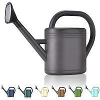 Watering Can 1 Gallon For Garden, Indoor Plants, Outdoor Plant House Flower, Large Long Spout With Sprinkler Head (Grey)