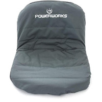 Powerworks Weatherproof Deluxe Riding Lawn Mower Seat Cover, Medium, Black