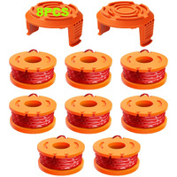 10 Pack Trimmer Spool Line For Worx,(Wa0010)Replacement Trimmer Spool Line For Worx,Trimmer Line Refills 0.065 Inch For Worx,Suitable For Worx String Trimmers(8 Pack Grass Trimmer Line,2 Trimmer Cap)