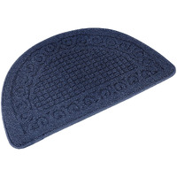Echaprey Half Round Non-Slip Kitchen Bathroom Toilet Doormat Floor Rug Mat Keeps Your Floors Clean Home Decor (Small, Blue)