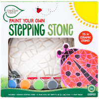 Creative Roots Paint Your Own Mosaic Ladybug Stepping Stone By Horizon Group Usa , White