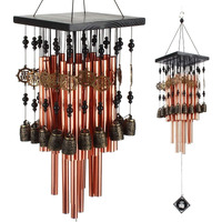 Ylyycc Wind Chimes For Outside,30""Memorial Wind Chimes With 28 Pieces Tubes And 16 Copper Bell For Garden, Patio,Window Hanging Decoration, Bronze Memorial Sympathy Gifts For Mom