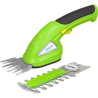 Serenelife Cordless Handheld Grass Cutter Shears, Portable Lightweight Electric Hedge Shrubbery Trimmer, Hand Held Garden Clippers Powered With Rechargeable 3.6V Battery, Changeable Blade Trimmers