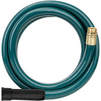 Worth Garden Lead-In Short Garden Hose 3/4 In. X 10Ft. No Kink,Heavy Duty Durable Pvc Water Hose With Solid Brass Hose Fittings Male To Female Fittings,12 Years Warranty,Dark Green,H065B03