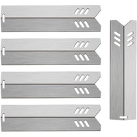 Kalomo 15"" Grill Heat Plates Shield Burner Cover Flame Tamer Bbq Gas Grill Replacement Parts For Dyna-Glo Dgf510Sbp Dgf493Bnp, Backyard By13-101-001-13, Uniflame Gbc1059Wb, Bhg Model, Stainless Steel