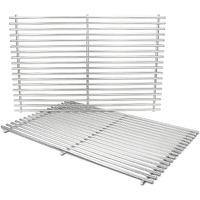 Grisun 7528 304 Stainless Steel Cooking Grates For Weber Genesis 300, 19.5 Inch Solid Rod Grates Grids Replacement For Genesis E310 E320 E330 S310 S320 S330 Ep310 Ep320 Gas Grills, 7524