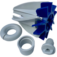 Swasher - No Spray - Pool Cleaner Tail Scrubber For Polaris/Pentair - No Foam To Replace - Durable Lightweight Rotating Tailsweep + Heavy Duty Wear Ring