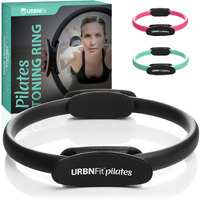 Urbnfit Pilates Ring - 12"" Magic Circle W/Dual Grip, Foam Pads For Inner Thigh Workout, Toning, Fitness & Pelvic Floor Exercise - Yoga Rings W/Bonus Exercise Guide