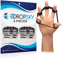 Finger Strengthener, Hand Grip Strengthener [8Pcs]-Finger And Hand Gripper, Grip Strength Trainer, Hand Exerciser, Stretcher- Improve Grips Performance (4 Levels 6.6Lb, 8.8Lb, 11Lb, 13.2Lb)