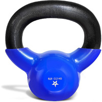 Yes4All Vinyl Coated Kettlebell Weights Set - Great For Full Body Workout And Strength Training - Vinyl Kettlebell 5 Lbs, Dark Blue