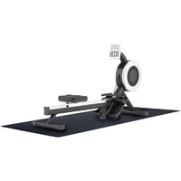 Motiontex Exercise Equipment Mat For Under Stationary Bike, Spin Bike, Exercise Bike, Treadmill, Fitness Equipment, Home Gym Floor Protection, 24"" X 48"", Black