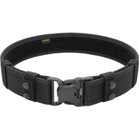 Tacnex Duty Belt For Police Security Law Enforcement 2"" Tactical Edc Patrol Work Belt Utility Web Belt For Correction Officier Strong Load Bearing (Black(2"" Belt Width), M)