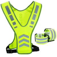 Tourun Reflective Running Vest Gear With Pocket For Women Men Kids, Safety Reflective Vest Bands For Night Cycling Walking Bicycle Jogging