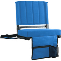 Sport Beats Stadium Seat For Bleachers With Back Support And Wide Padded Cushion Stadium Chair - Includes Shoulder Strap And Cup Holder