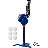 Franklin Sports Baseball Pitching Machine - Adjustable Baseball Hitting & Fielding Practice Machine For Kids - With 6 Baseballs - Great For Practice,Blue