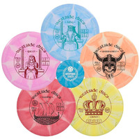 Westside Discs 5 Disc Origio Burst Disc Golf Starter Set  Beginners Frisbee Golf Set  Set Includes Disc Golf Putter, Midrange, Fairway Driver, Maximum Distance Drivers  Colors Will Vary