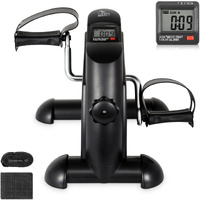 Uten Mini Exercise Bike, Under Desk Bike Pedal Exerciser, Under Desk Bike, Arm & Leg Peddler Machine With Lcd Screen Displays, Portable Cycle (Cool Black)