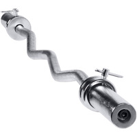 Cap Barbell Olympic Ez Curl Bar, Chrome (New Version), 47-Inch (Obis-47)