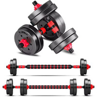 Bcbig Adjustable-Dumbbells-Sets,Free Weights-20Lb(10Lb*2) Dumbbells Set Of 2 Convertible To Barbell A Pair Of Lightweight For Home Gym,Women And Men Equipment