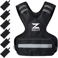 Zelus Weighted Vest For Men And Women | 4-10Lb/11-20Lb/20-32Lb Vest With 6 Ironsand Weights For Home Workouts | Adjustable Body Weight Vest Exercise Set For Cardio And Strength Training (4-10 Lb.)