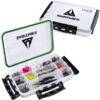 Ghosthorn Tackle Box Plastic Organizer Box Waterproof Tackle Box Organizer 3600 Tackle Box With Dividers Fishing Box Tackle Trays For Lures 1 Pack Storage Box For Freshwater Saltwater